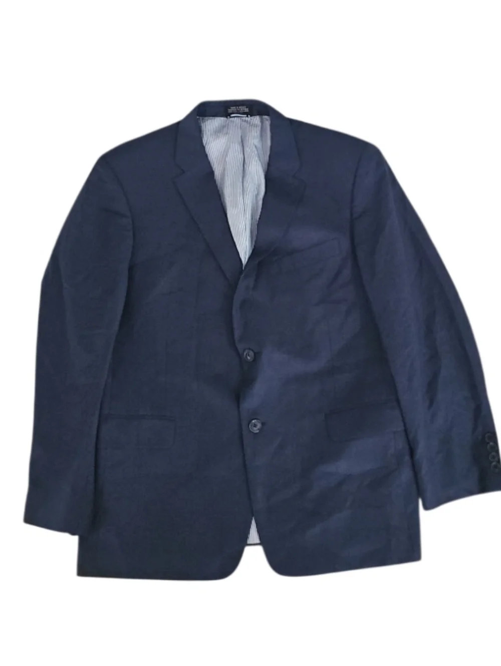 Tommy Hilfiger Wool Blazer 42S Navy 2 Button Tailored Classic Jacket